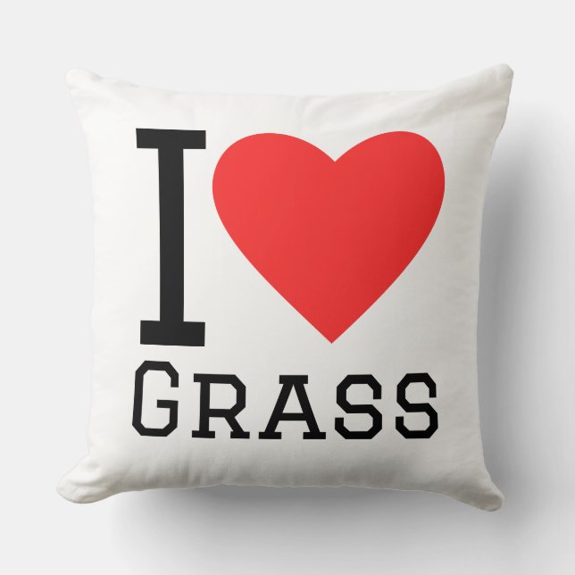 Coussin J'adore l'herbe (Recto)