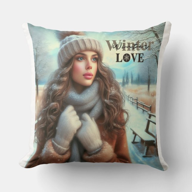 Coussin J'adore l'hiver (Recto)