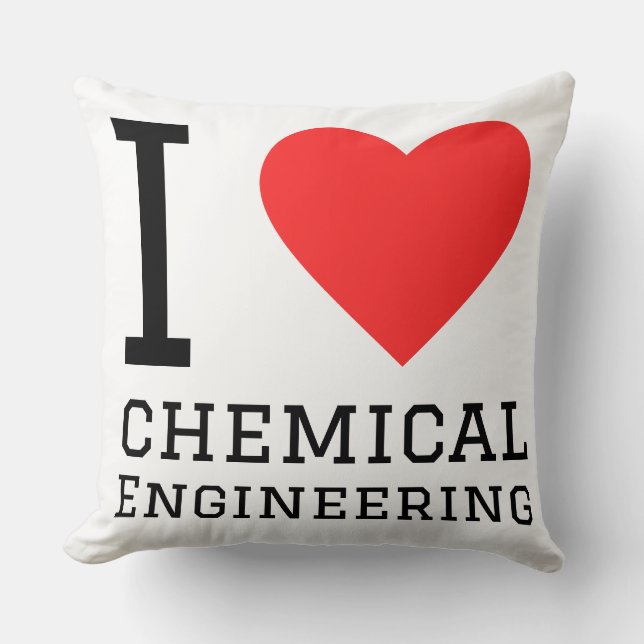 Coussin J'adore l'ingénierie chimique  (Recto)