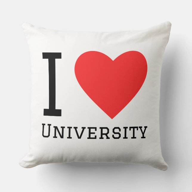 Coussin J'adore l'université (Recto)