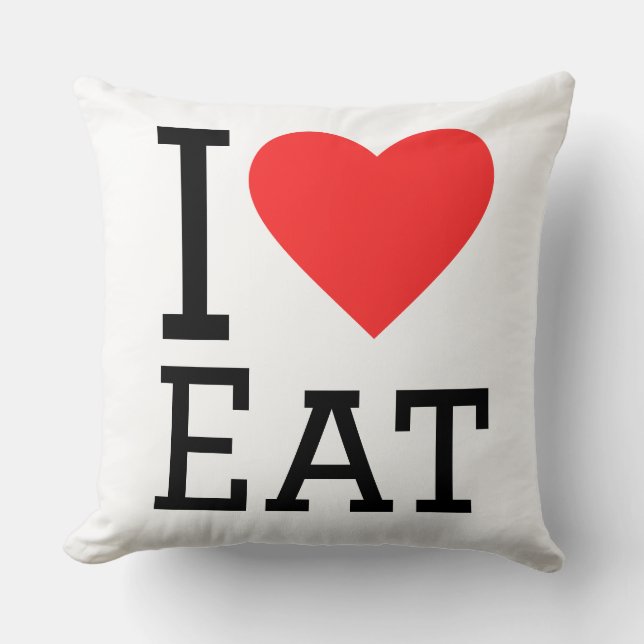 Coussin J'adore manger (Recto)