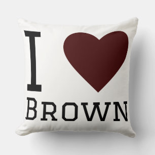 Coussin J'adore marron