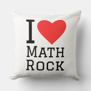 Coussin J'adore maths rock carré sticker