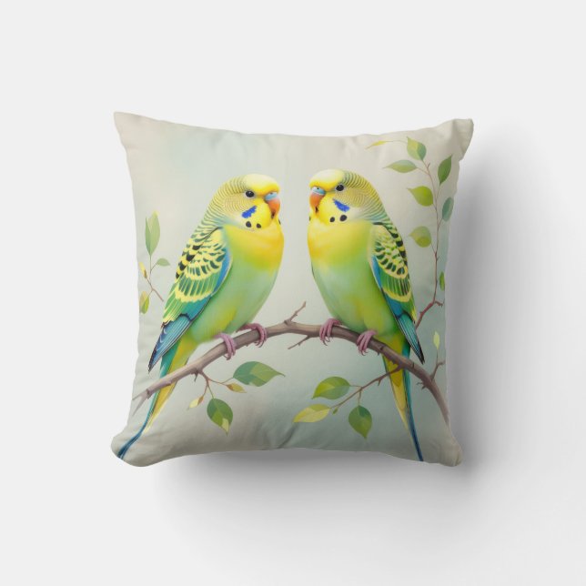 Coussin J'adore mes perruches  (Recto)