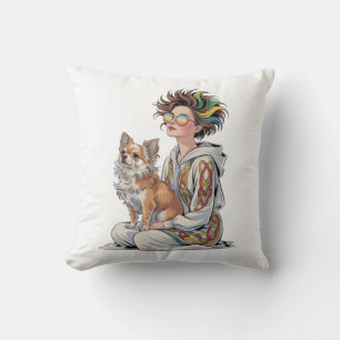 Coussin  j'adore mon chihuahua 