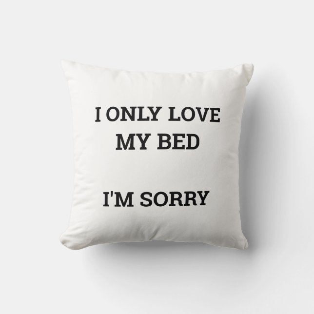 Coussin J'adore mon lit (Recto)