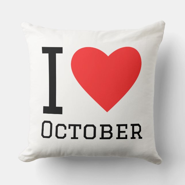 Coussin J'adore octobre (Recto)