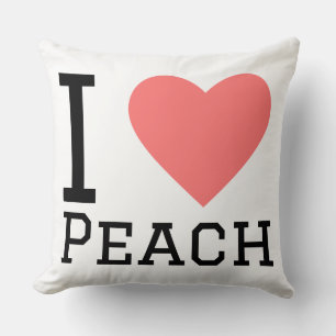 Coussin J'adore pêche 