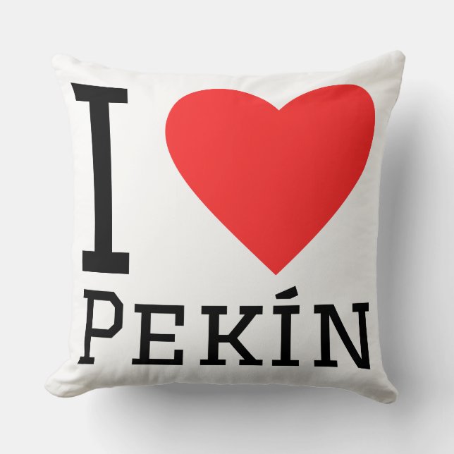 Coussin J'adore Pékin  (Recto)