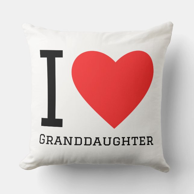Coussin J'adore petite-fille (Recto)
