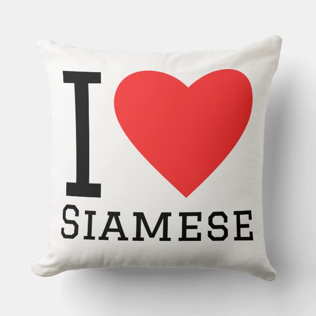 Coussin J'adore Siamois  (Recto)