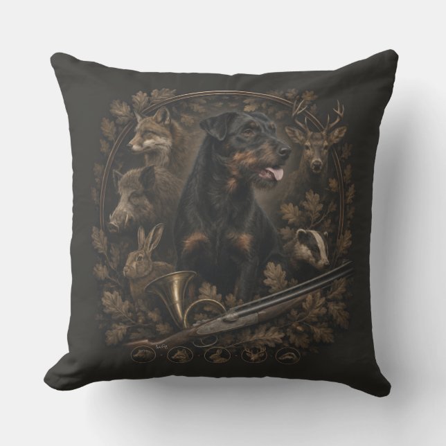 Coussin Jagdterrier- Chien de chasse  (Recto)