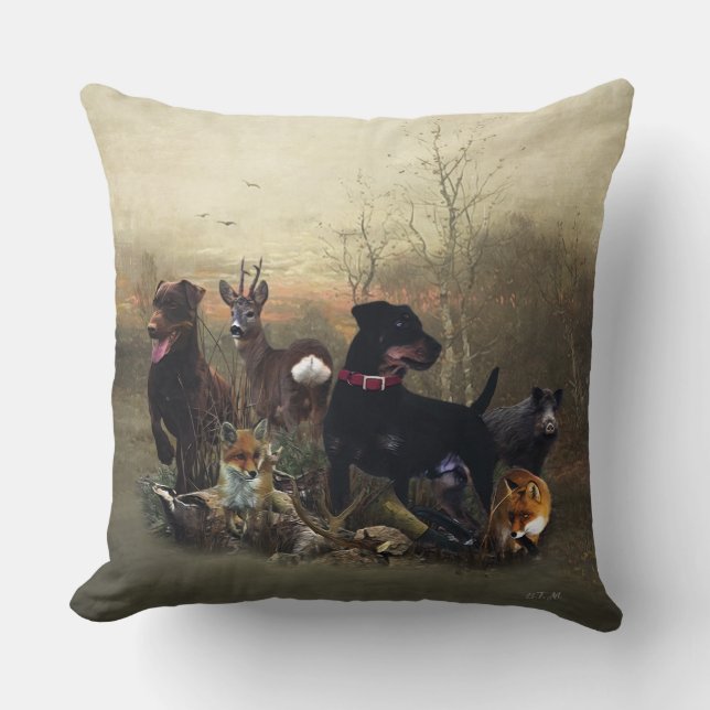 Coussin Jagdterrier - chien de chasse polyvalent (Recto)