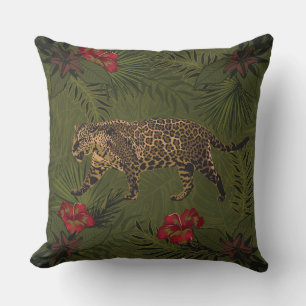 Coussin Jaguar Dans La Jungle Tropicale