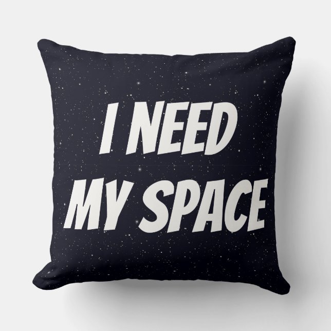 Coussin J'ai besoin de mon espace (Recto)