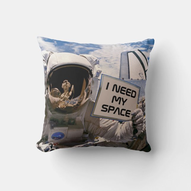 Coussin J'Ai Besoin De Mon Espace Drôle Astronome De La NA (Recto)