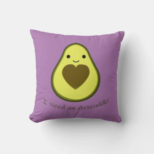 Coussin J'ai besoin d'un avocat Cute Kawaii Avocado