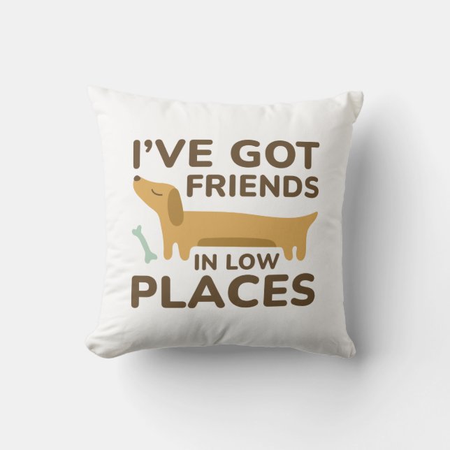 Coussin J'ai des amis en bas lieu (Recto)