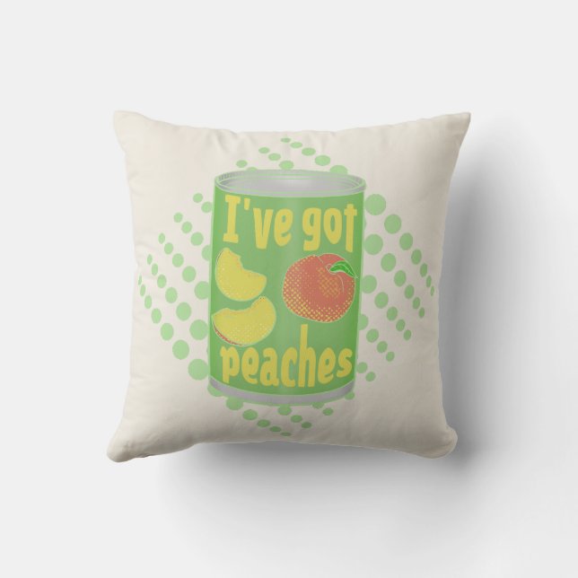 Coussin J'ai des pêches Tin de fruit (Verso)