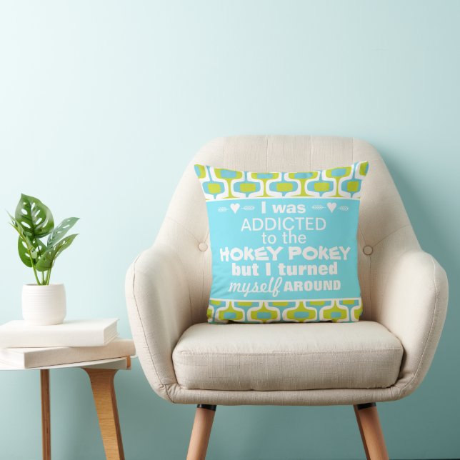 Coussin J'ai été accro à la citation de la typographie de  (Chaise)