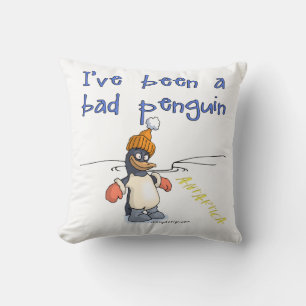 Coussin J'ai été un mauvais pingouin