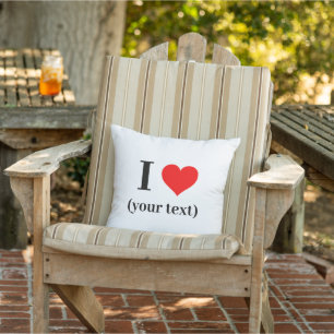 Coussin J'AI LE COEUR ! Lancer l'oreiller de 16 po x 16 po