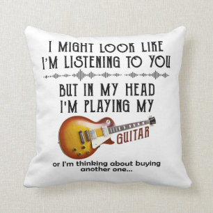 Coussin J'ai l'impression de t'écouter jouer de la guitar