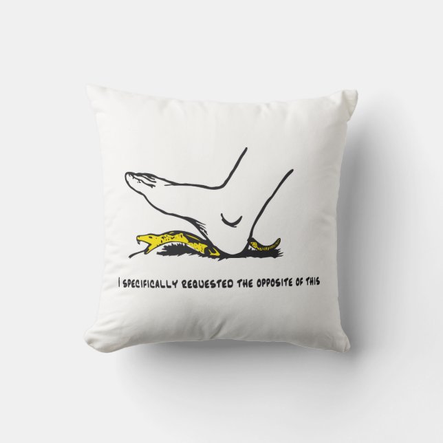 Coussin J'ai spécifiquement demandé l'opposé de ce Meme (Recto)