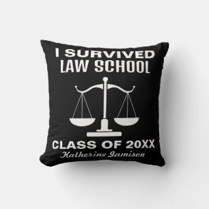 Coussin J'ai survécu à l'école de droit