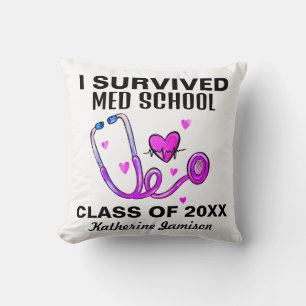 Coussin J'ai survécu à l'école Médicale