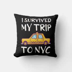 Coussin J'Ai Survécu À Mon Voyage À New York