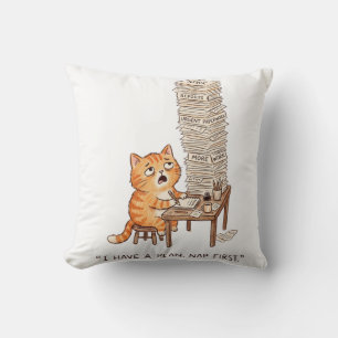 Coussin J'ai un plan : faire une sieste en premier Citatio
