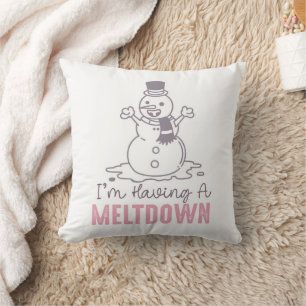 Coussin J'ai une fonte - Drôle Snowman Design