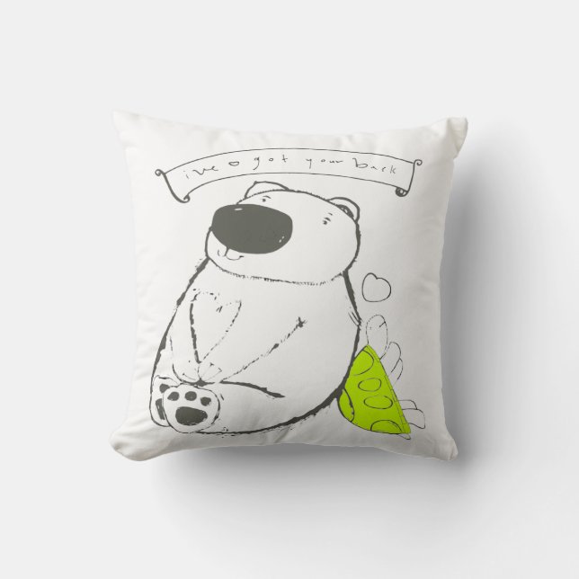 Coussin J'ai votre dos (Recto)