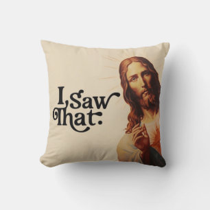 Coussin J'Ai Vu Ça, Jésus Art, J'Ai Vu Que Jésus