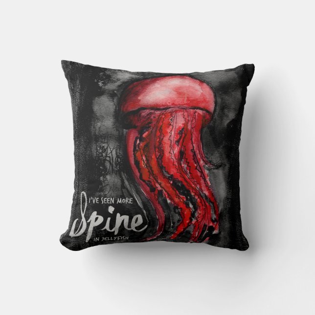 Coussin J'ai vu plus d'épine dans l'art d'aquarelle de (Recto)
