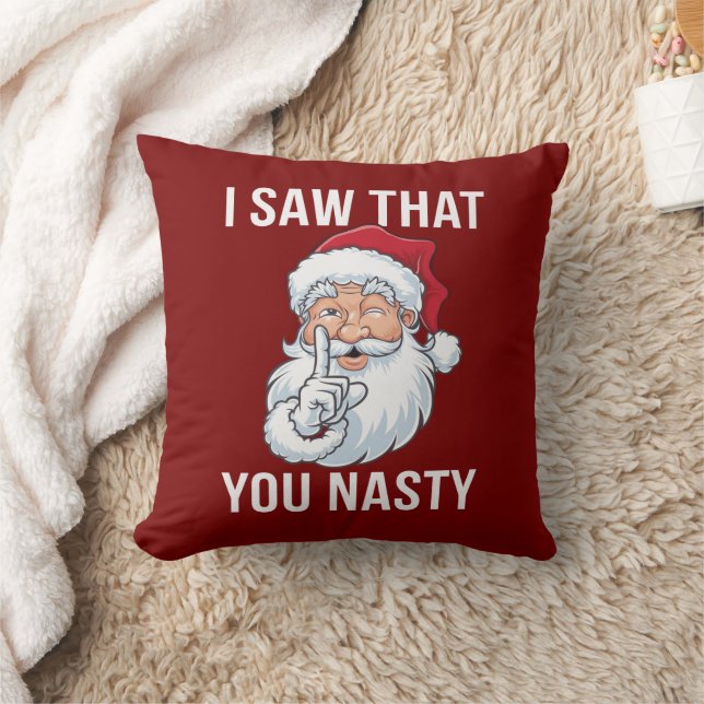 Coussin J'Ai Vu Que Vous Nasty Drôle Noël Hilariant (Couverture)