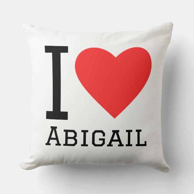 Coussin J'aime abigail (Recto)
