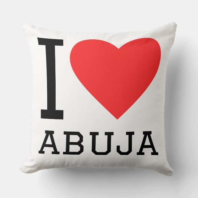 Coussin J'aime abuja (Recto)
