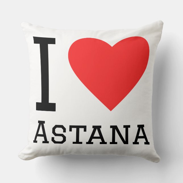 Coussin J'aime Astana (Recto)