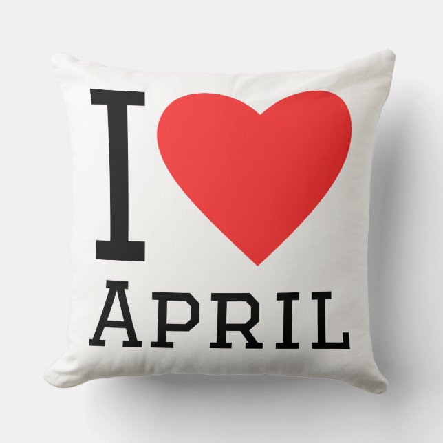 Coussin J'aime avril  (Recto)
