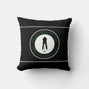 Coussin J'Aime Big Putts Sports Golfer Moderne Black Green