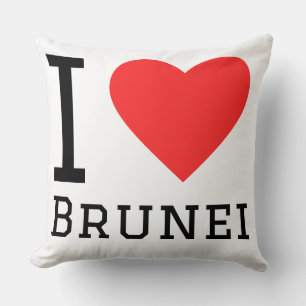 Coussin J'aime Brunei 