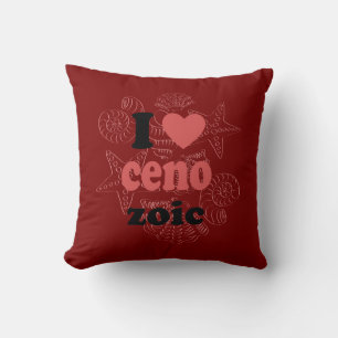 Coussin J'aime Cénozoïque drôle de citation pour les scien