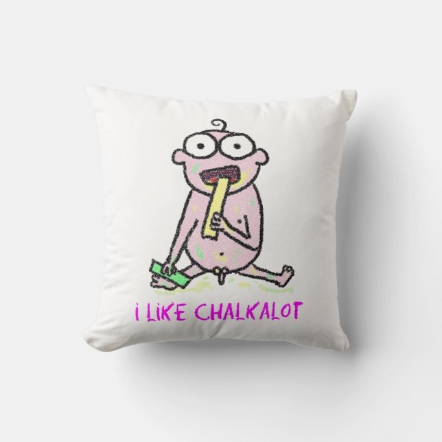 Coussin J'aime Chalkalot (Recto)