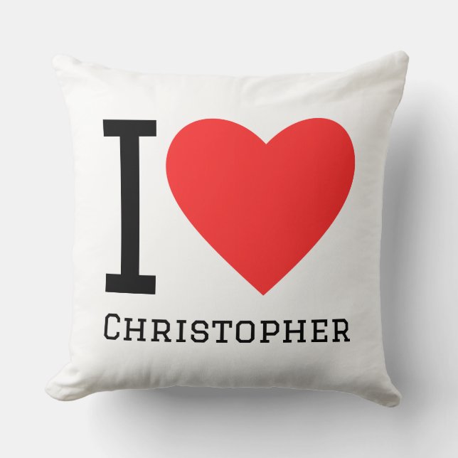 Coussin J'aime Christopher (Recto)