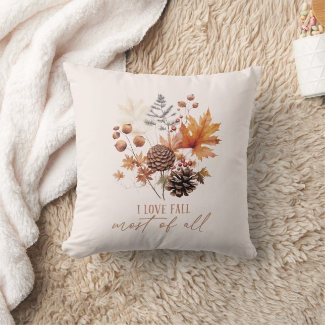 Coussin J'Aime Chuter La Plupart De Tous Les Foliages Feui (Couverture)