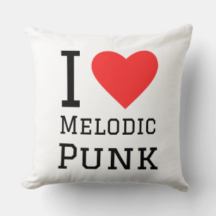 Coussin J'aime coller punk carré mélodique