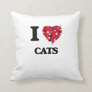 Coussin J'aime des chats