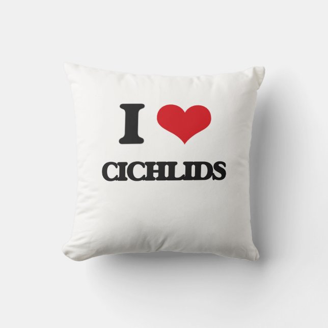 Coussin J'aime des Cichlids (Recto)